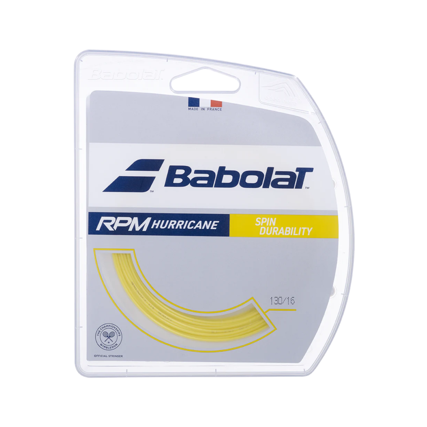 Babolat RPM Hurricane 1.30mm Tennis String Set (12m) - Yellow YELLOW 1.30mm 12m String (Packs) Babolat