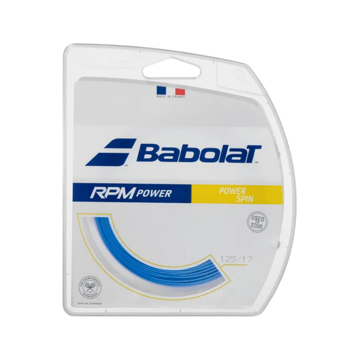 Babolat RPM Power 1.25mm Tennis String Set, Electric Blue