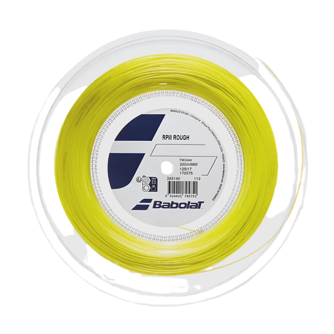 Babolat RPM Rough 1.25mm Tennis String Reel (200m) - Yellow Yellow 1.25mm 200m String (Reel) Babolat