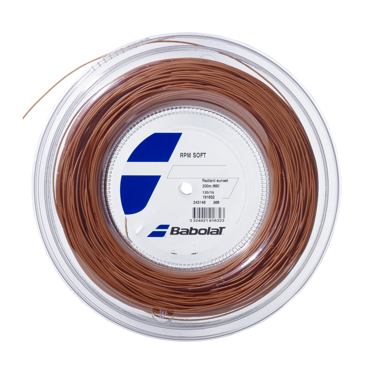 Babolat RPM Soft Tennis String Reel (200m) - Radie 1.30 mm Radiant Sunset String (Reel) Babolat
