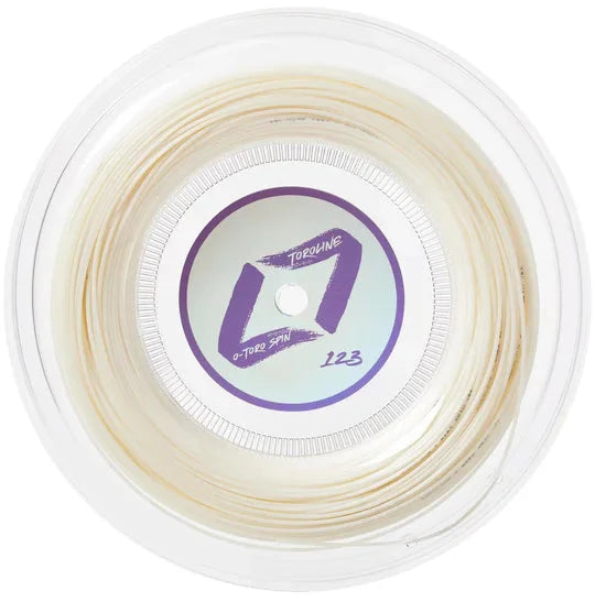 Toroline O-Toro Spin Mini Tennis Racket Reel - White White 1.23mm 100m String (Reel) Toroline
