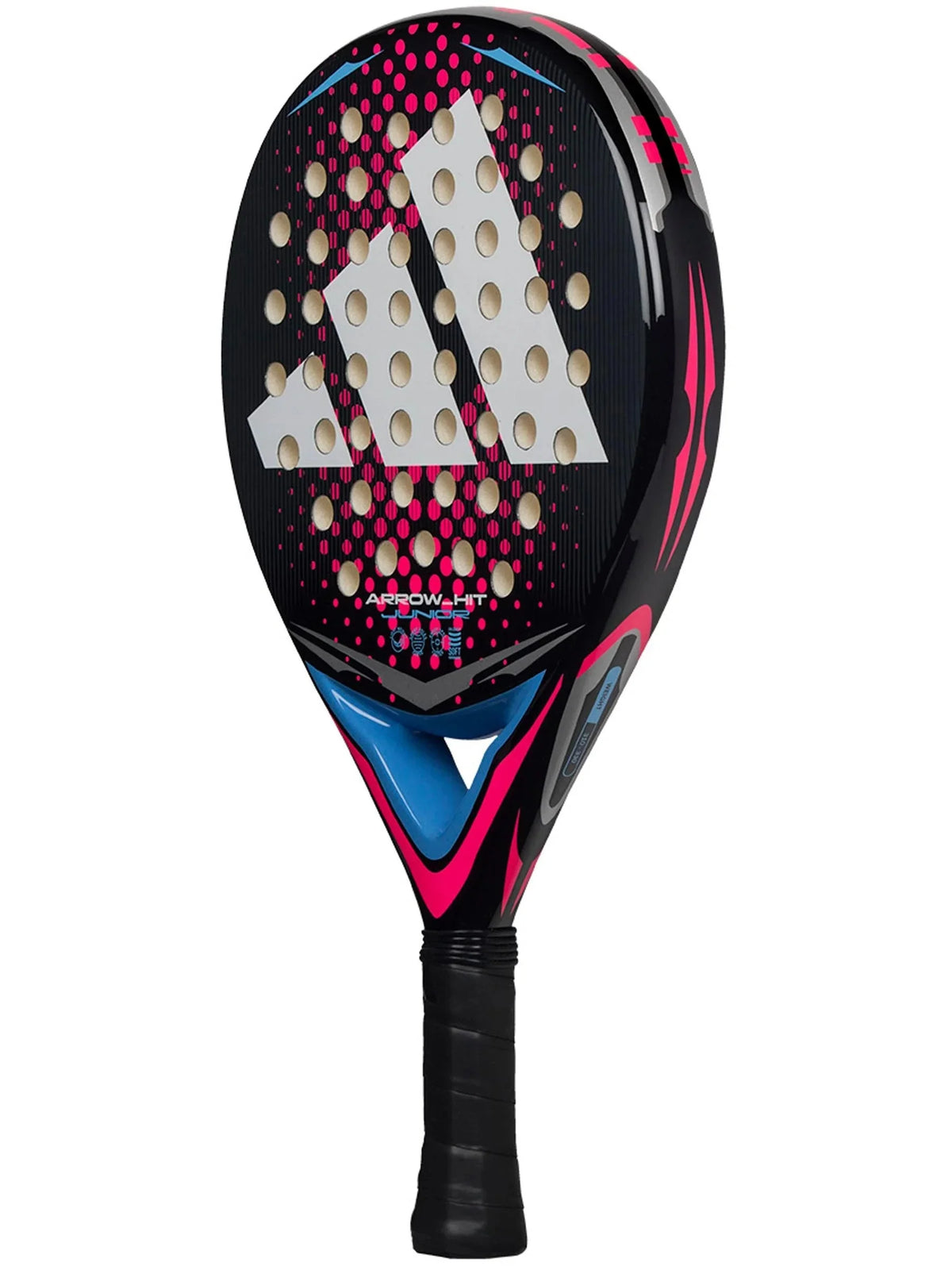 Adidas Arrow Hit Junior 2026 Padel Racket, White/Pink, side view