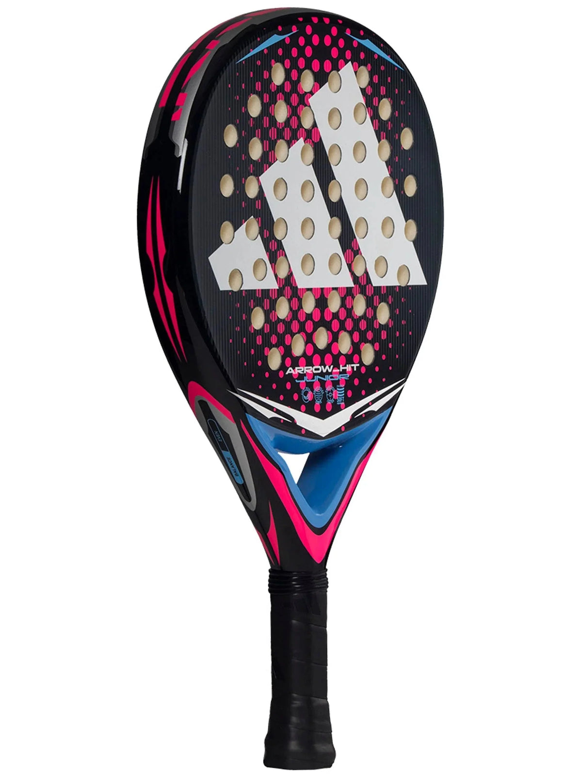Adidas Arrow Hit Junior 2026 Padel Racket, White/Pink, back view