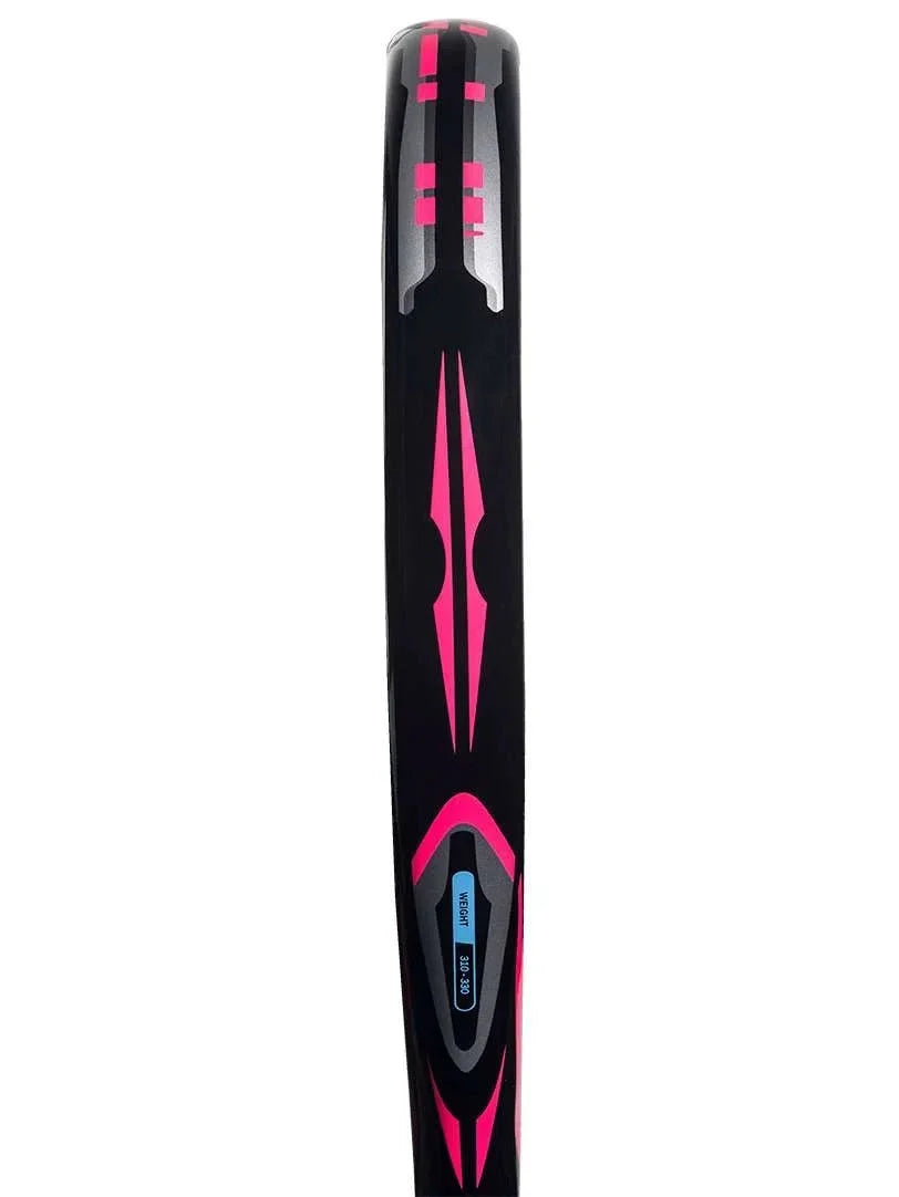Adidas Arrow Hit Junior 2026 Padel Racket, White/Pink, close-up detail