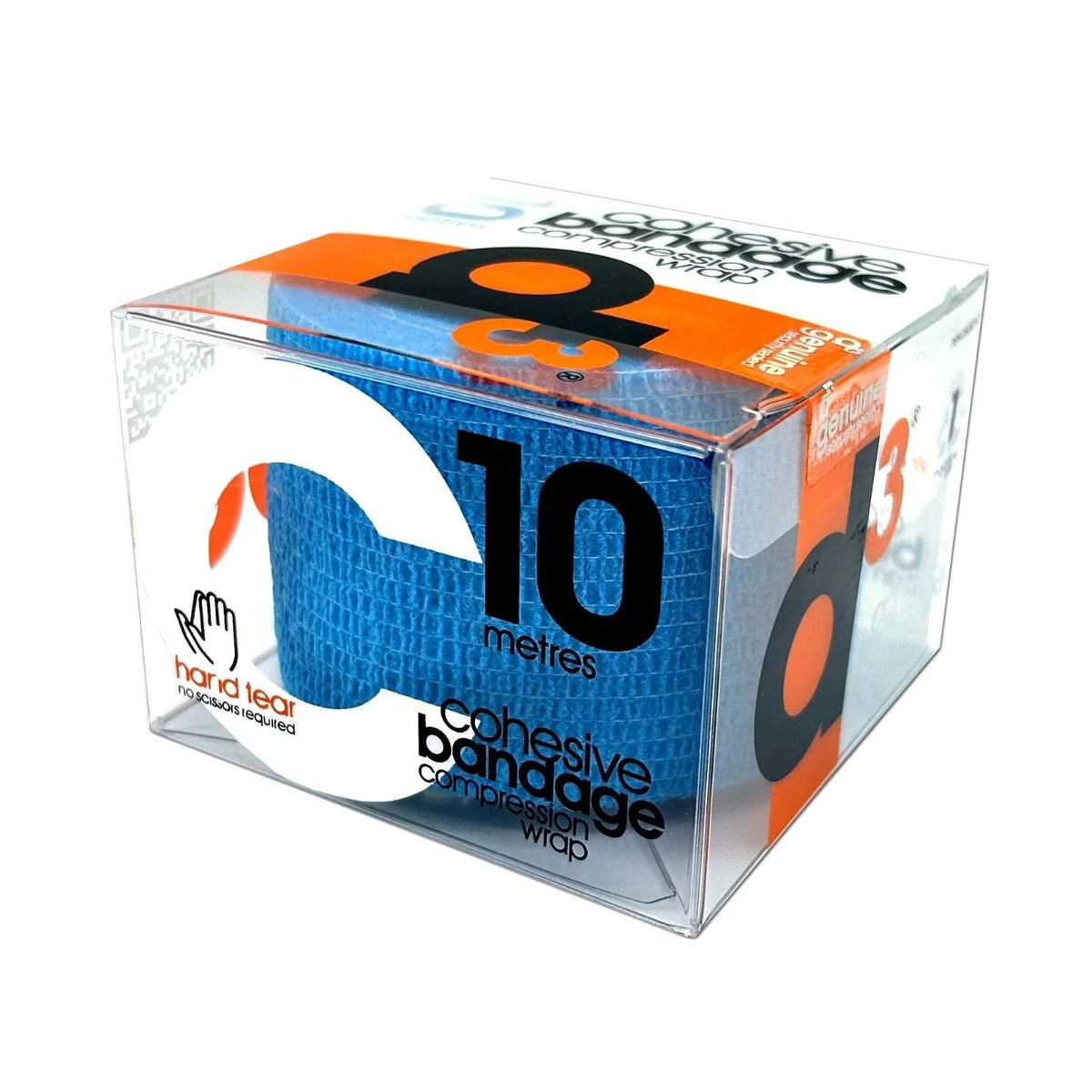 D3 Cohesive Bandage Compression Wrap 10mx50mm, Electric Blue