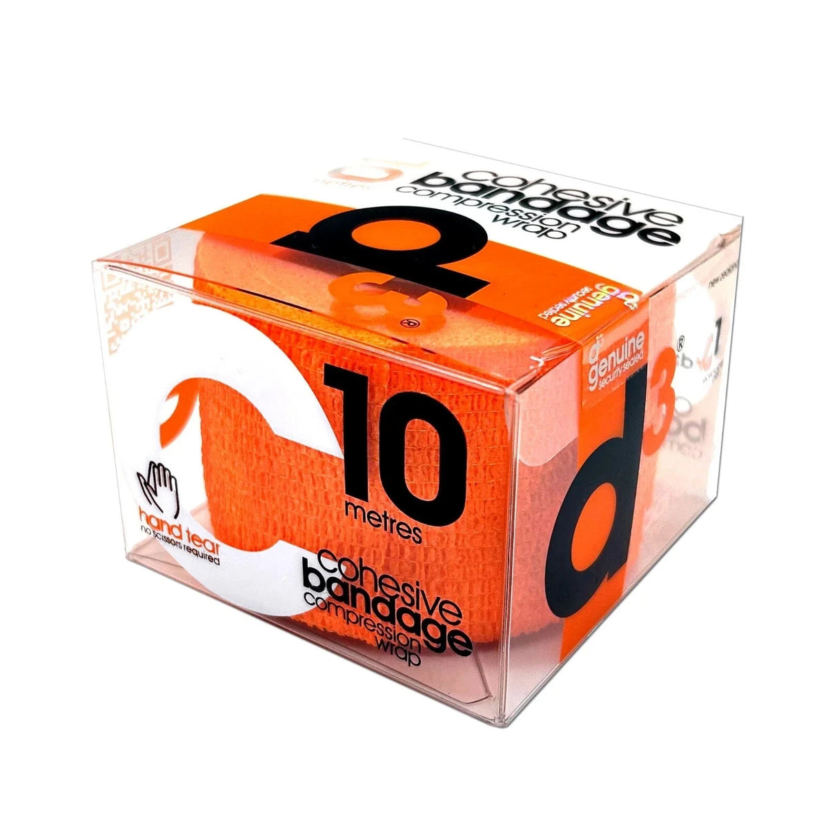 D3 Cohesive Bandage Compression Wrap 10mx50mm, Orange