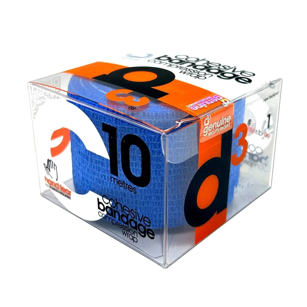 D3 Cohesive Bandage Compression Wrap 10mx50mm, Blue