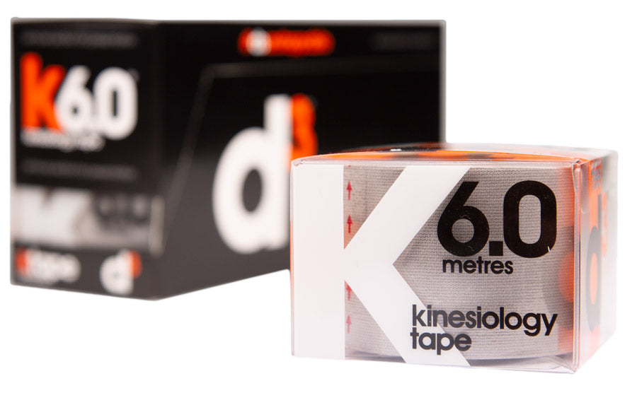 D3 K6.0 Kinesiology Tape 50mm x 6m - Silver Sports Tape D3