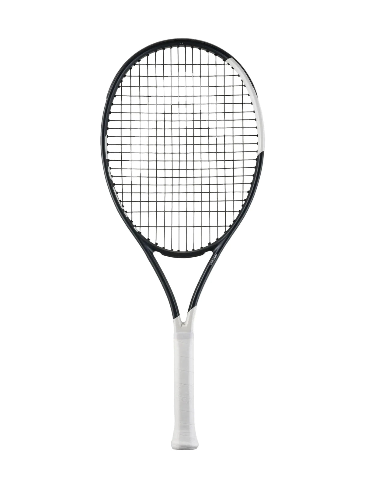 Head Speed Jr. Junior Tennis Racquet Strung, Black/White, front view