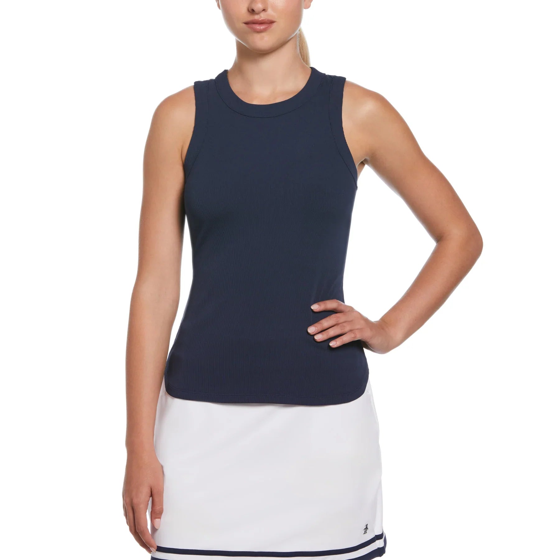 Original Penguin Essential Ribbed (O1KSE016) Tennis Tank Top Women Clothing Original Penguin