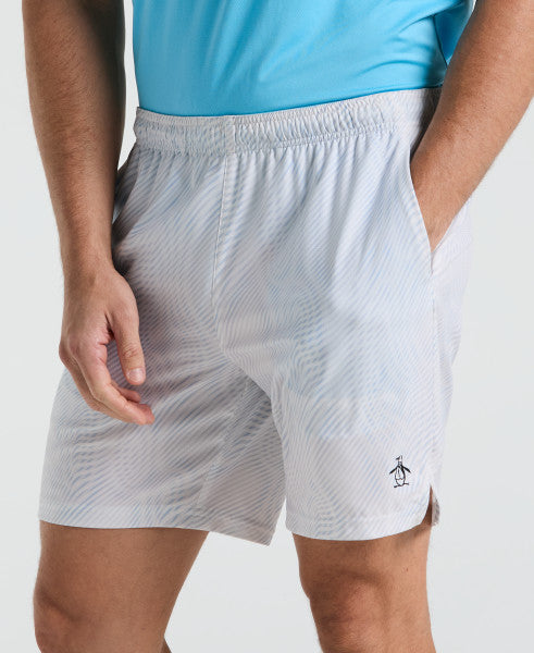 Original Penguin Performance 7" Ombre Tennis Short Men, Bright White, front view