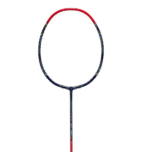 Hundred T-Fusion 300 Badminton Racket, Navy/Red, detail view