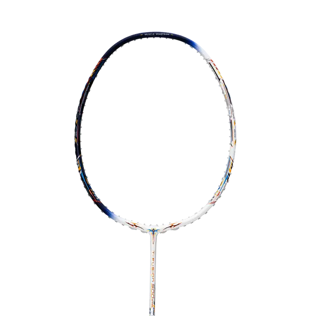 Hundred T-Fusion 500 Control 4U Badminton Racket - White/Navy Badminton Rackets Hundred