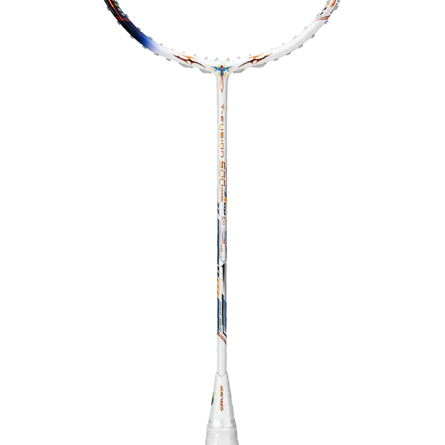 Hundred T-Fusion 500 Control 4U Badminton Racket - White/Navy Badminton Rackets Hundred