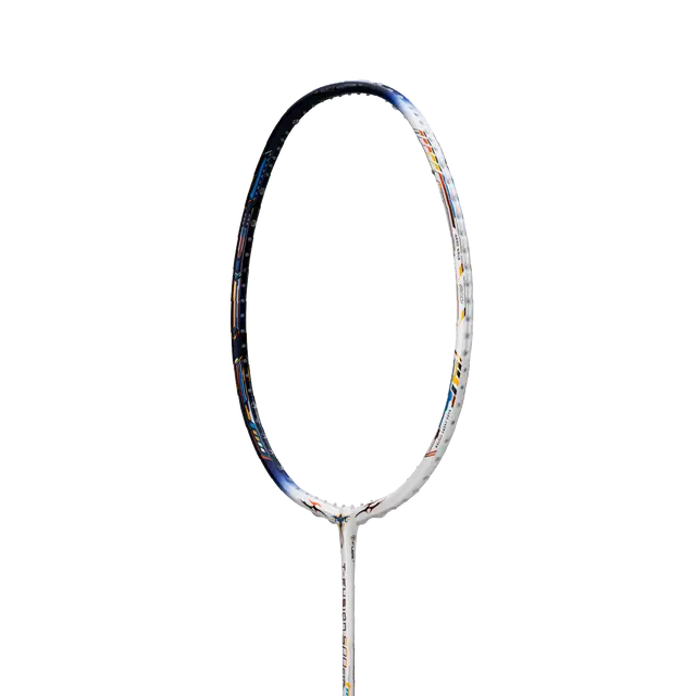 Hundred T-Fusion 500 Control 4U Badminton Racket - White/Navy Badminton Rackets Hundred