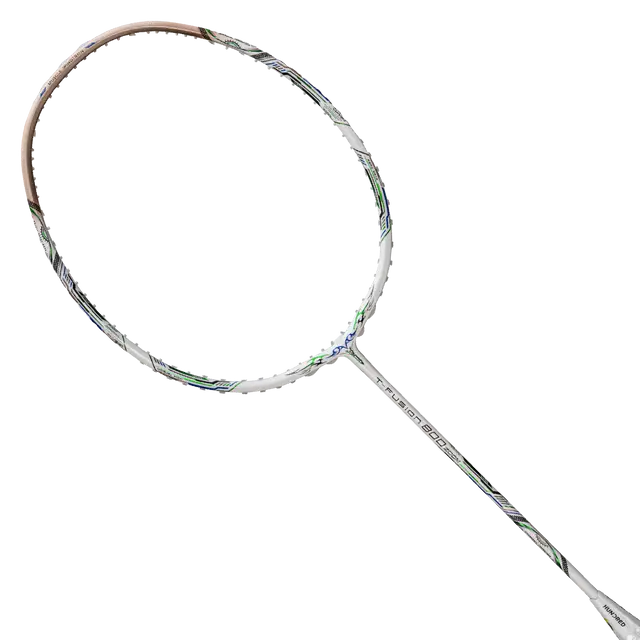 Hundred T-Fusion 800 Zoom 5U Badminton Racket - White/Gold Badminton Rackets Hundred