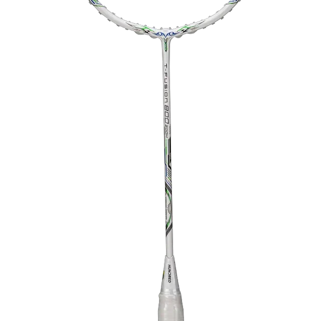 Hundred T-Fusion 800 Zoom Badminton Racket, White/Gold, alternative view
