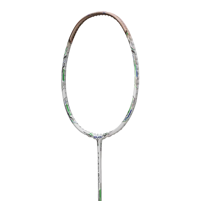 Hundred T-Fusion 800 Zoom 5U Badminton Racket - White/Gold Badminton Rackets Hundred