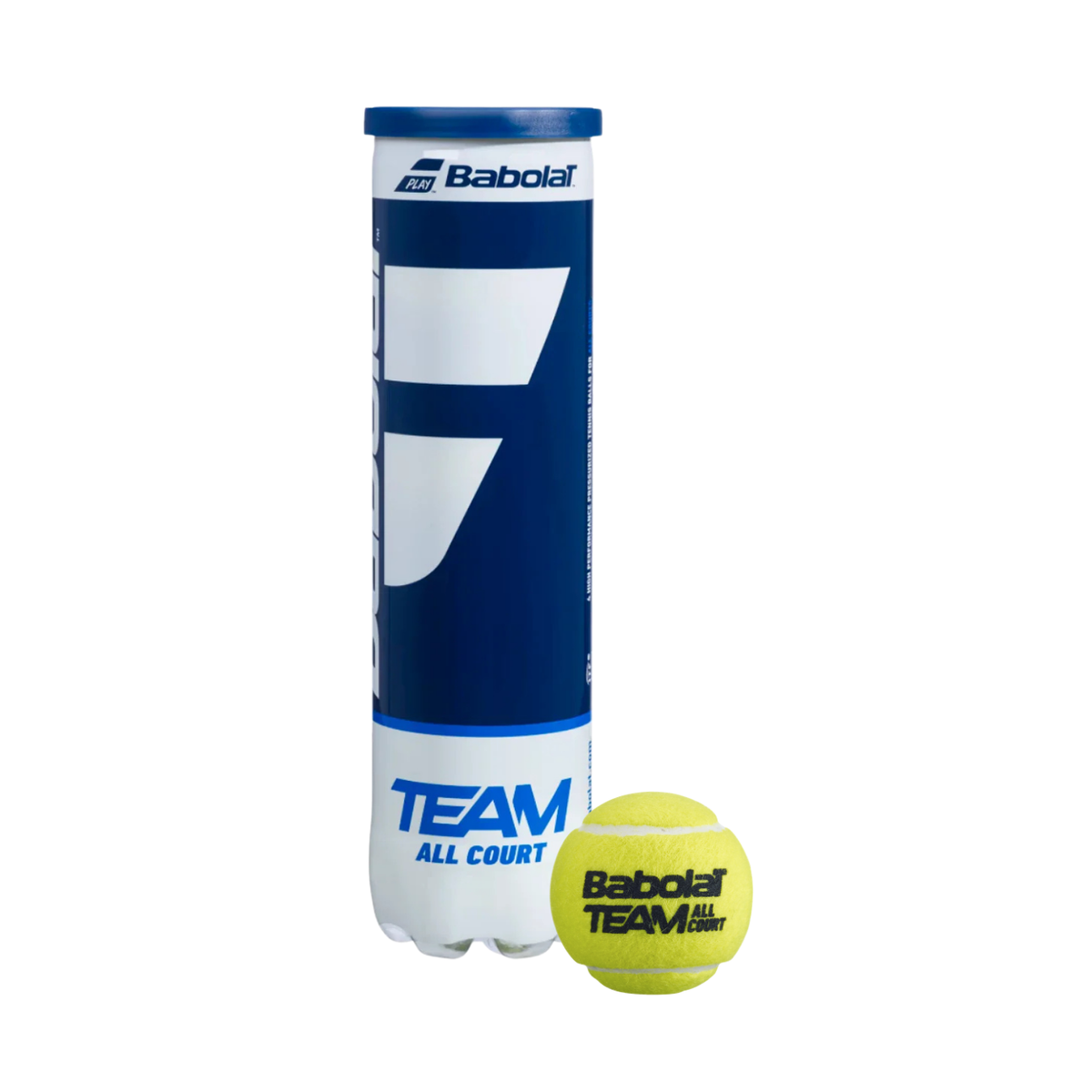 Babolat Team All Court Tennis Ball (4 ball tube), front view
