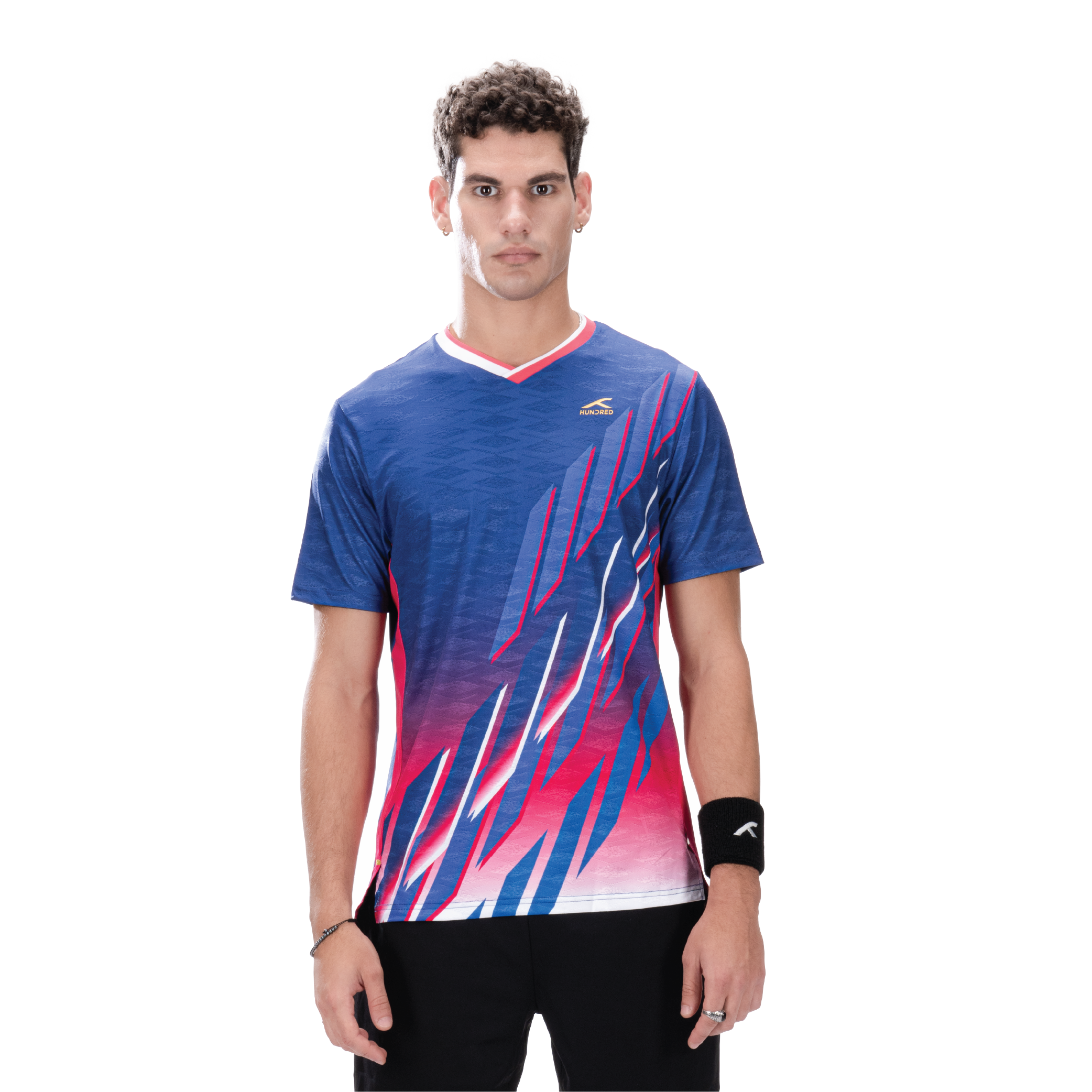 Hundred RN T-Shirt Men HBTS-5M014-3 Blue Clothing Hundred