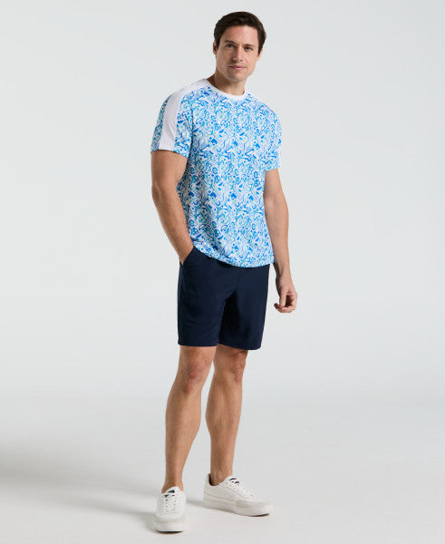 Original Penguin Short Sleeve Performance Graphic Blocked Tennis T-Shirt Men, Bright White, side view