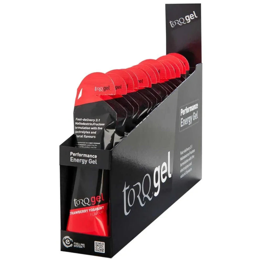 TORQ Strawberry Yoghurt energy gel, box of 15