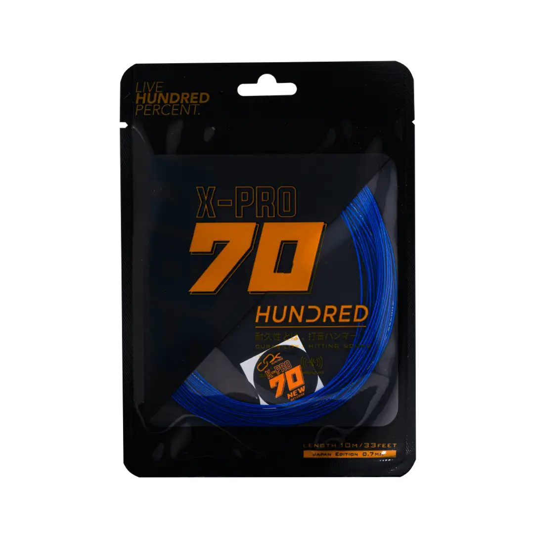Hundred 70 X Pro Badminton String Set - Blue String (Packs) Hundred