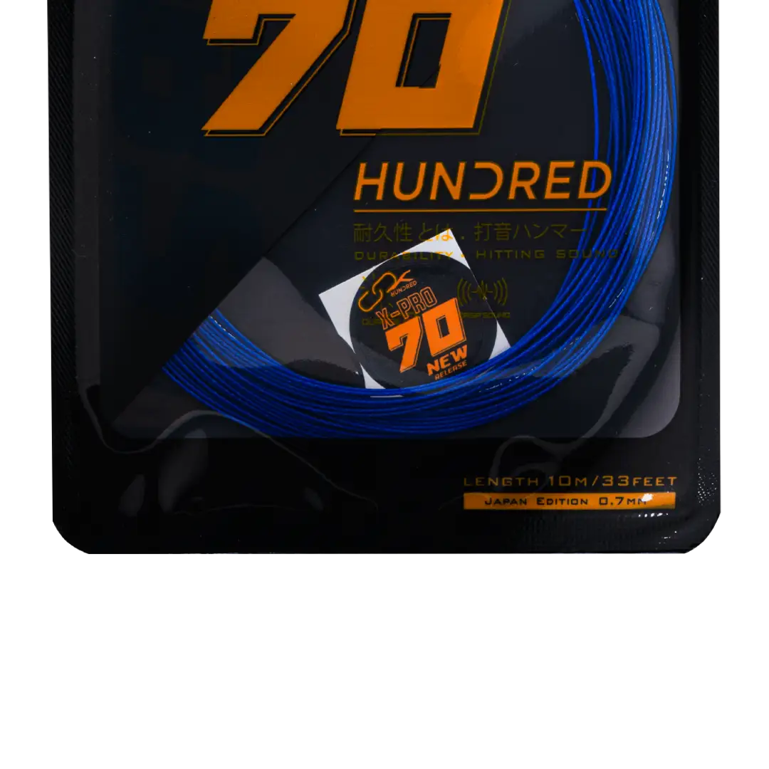 Hundred 70 X Pro Badminton String Set - Blue String (Packs) Hundred