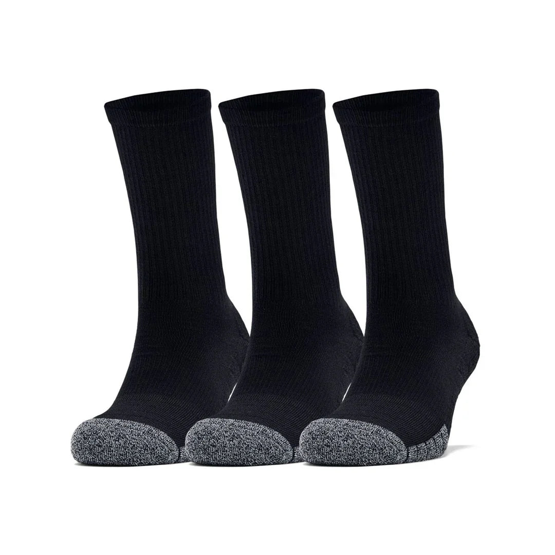 UA Heatgear Crew Sock 1346751 001 BLACK M Clothing Under Armour