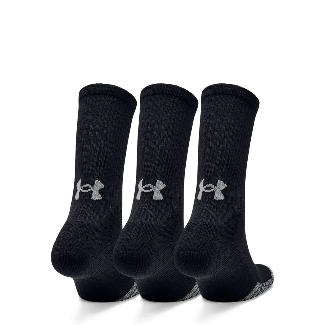 UA Heatgear Crew Sock 1346751 001 BLACK M Clothing Under Armour