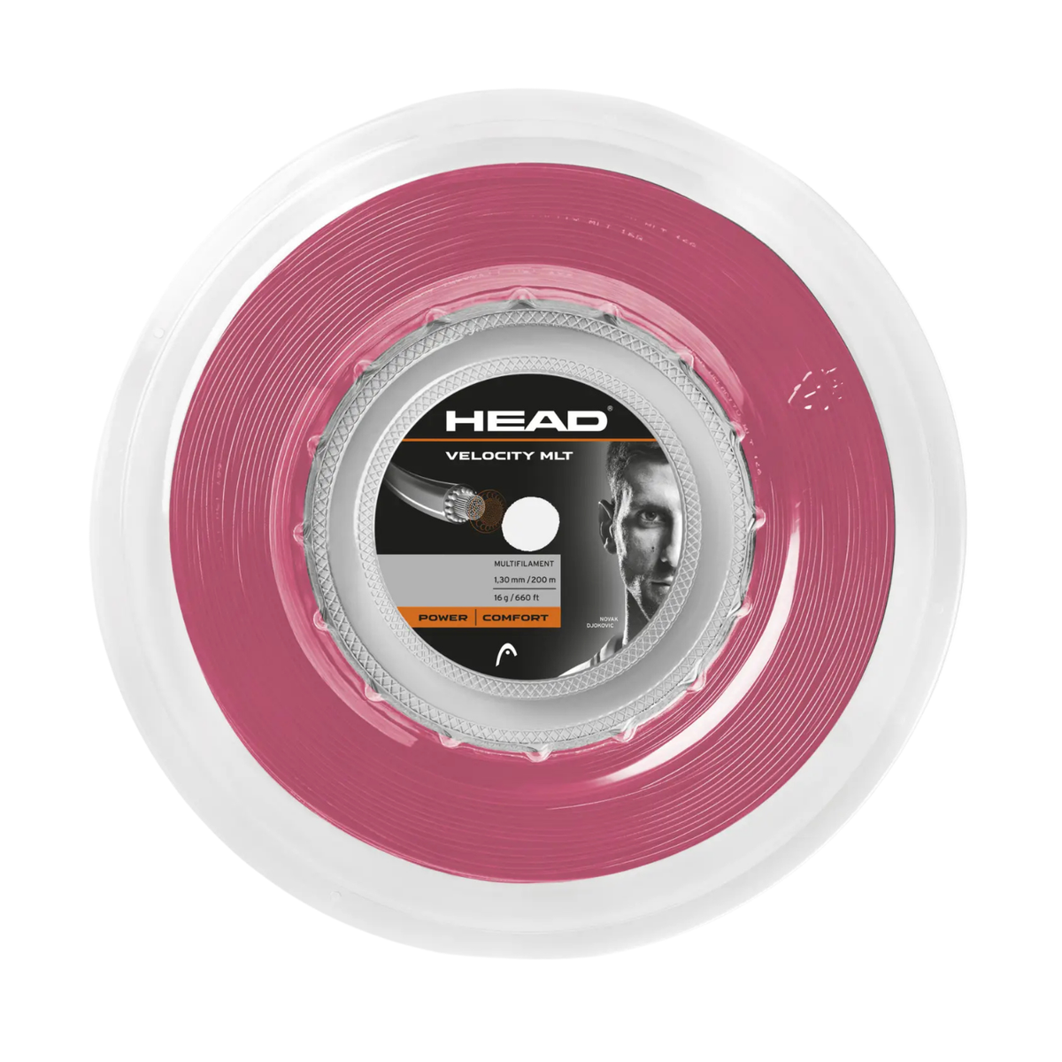 Head Velocity MLT 1.30mm Tennis String Reel (200m), Pink