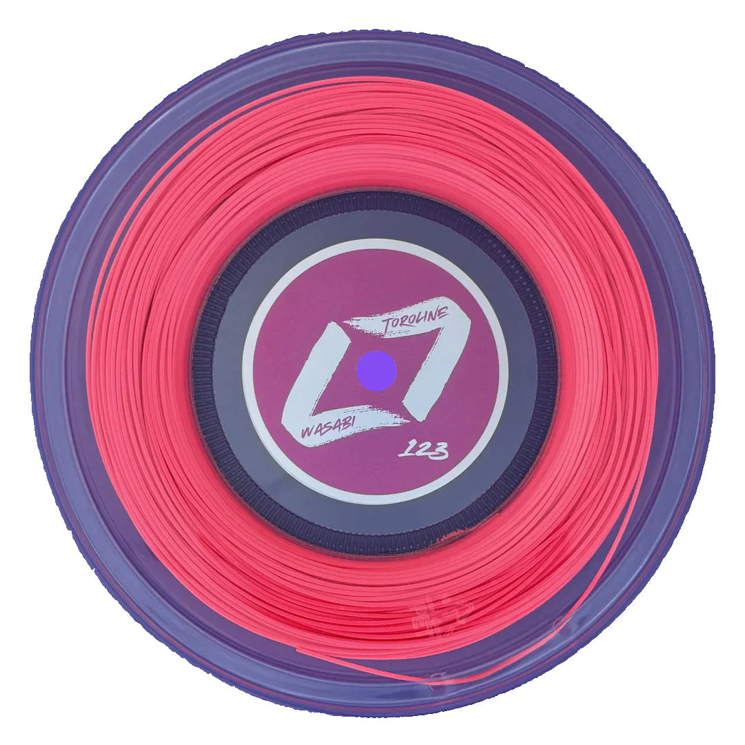 Toroline Wasabi Mini Tennis String Reel - Pink Neon Pink 1.23mm 100m String (Reel) Toroline