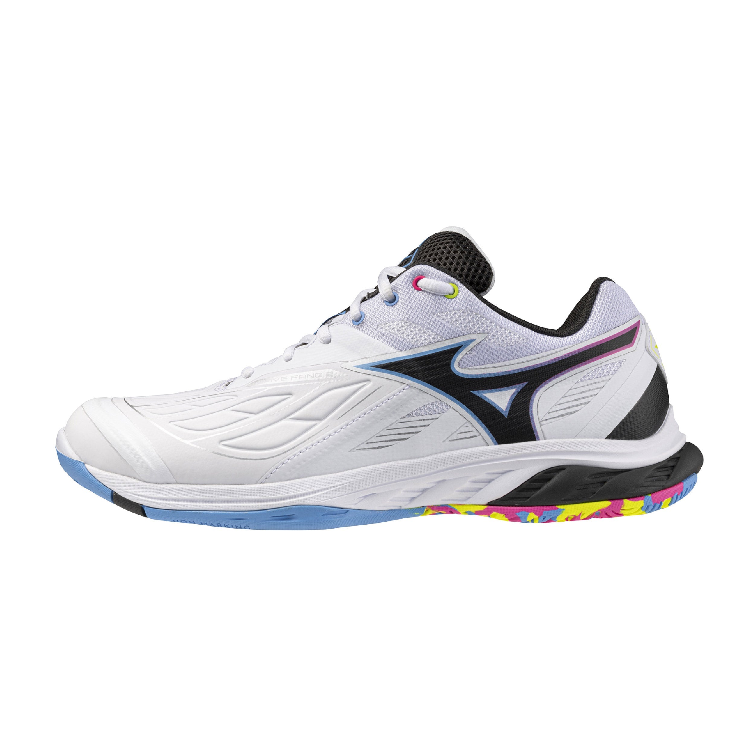 Mizuno Wave Fang 2 Badminton Shoe Unisex - White/Pink Badminton Shoes Mizuno