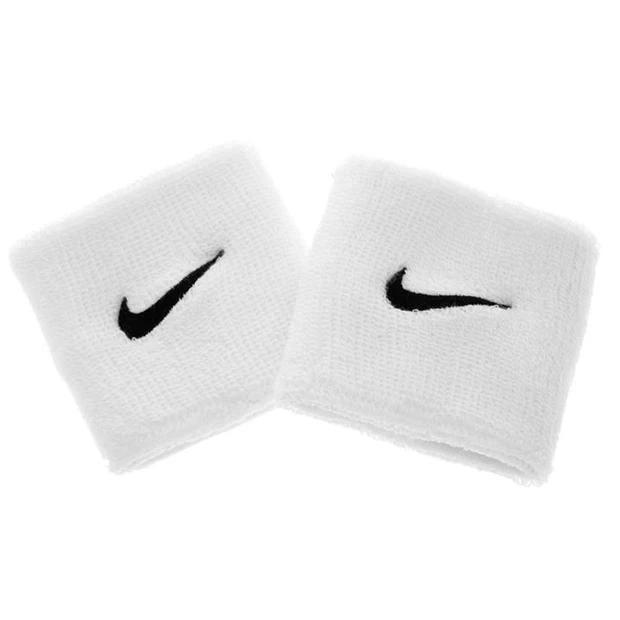 Nike Swoosh Wristbands (Pair) WHITE BLACK Accessories Nike