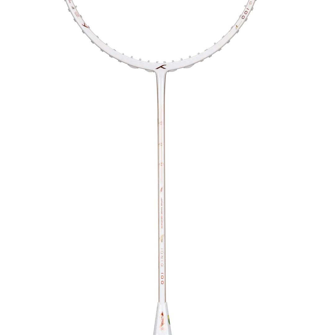 Hundred Ioniq 100 Limited Edition 4U - White/Gold White Gold 4U6 Badminton Rackets Hundred