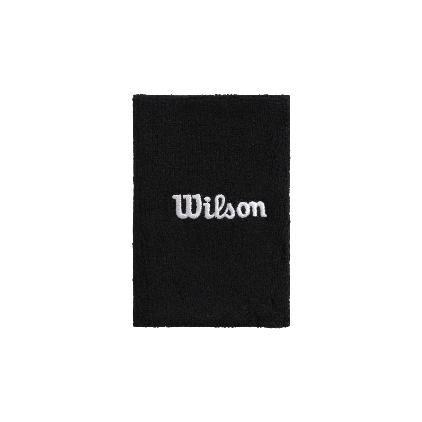 Wilson Wide Terry Wristband (2 Pack) - Black Black One Size Accessories Wilson