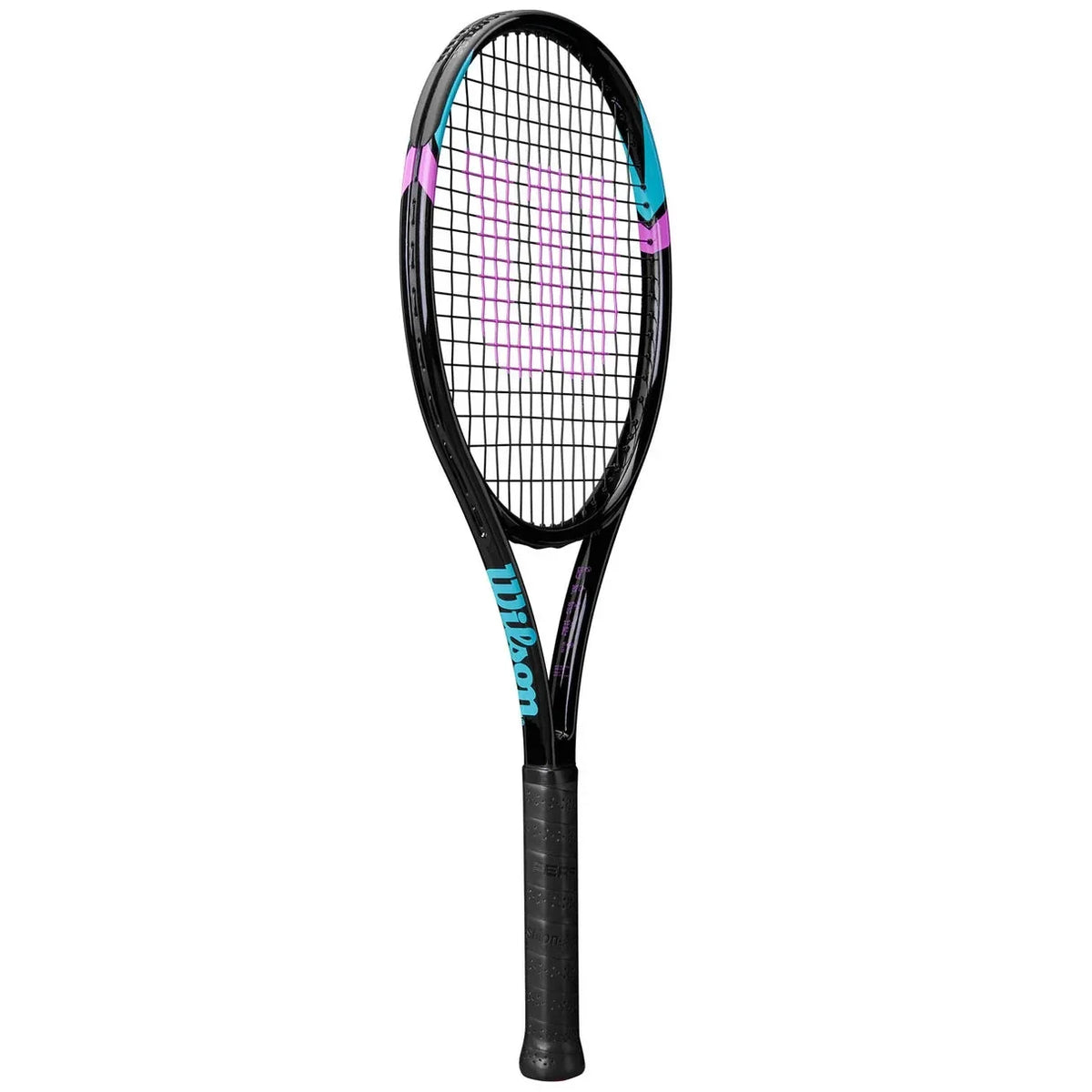 Wilson SIX LV Tennis Racket, Black/Pink, back view