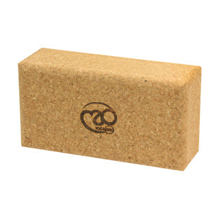 Yoga-Mad Cork Yoga Brick Cork Brown One Size Exercise & Fitness Fitness Mad