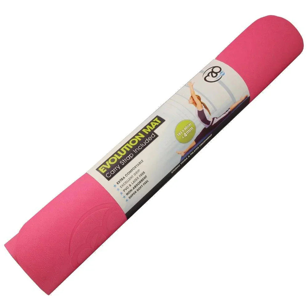 Fitness Mad Evolution Yoga Mat 4mm - Multicolor Pink 183cm x 60cm x 4mm Accessories Fitness Mad