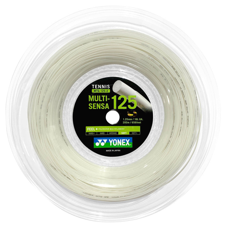 Yonex Multi-Sensa 125 200m Tennis String 200m Reel WHITE String (Reel) Yonex