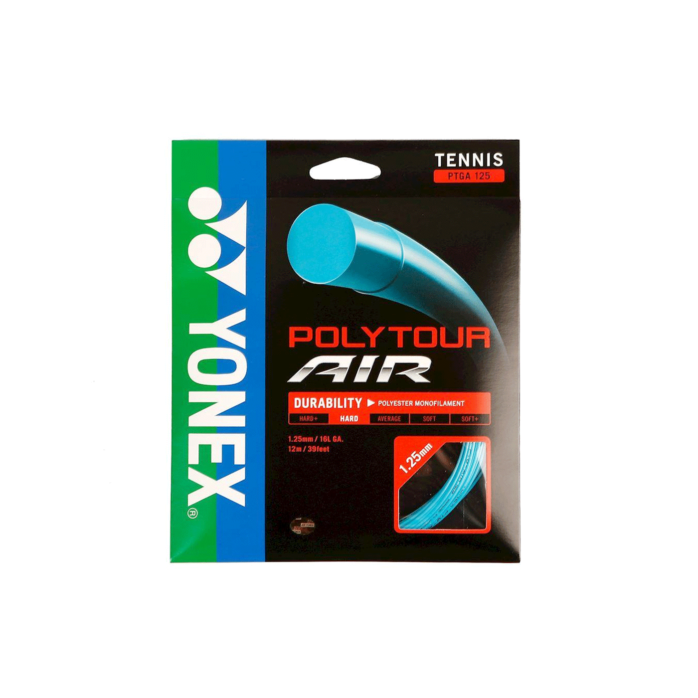 Yonex Polytour Air 1.25mm 12M Pack 12m Set SKY BLUE String (Packs) Yonex