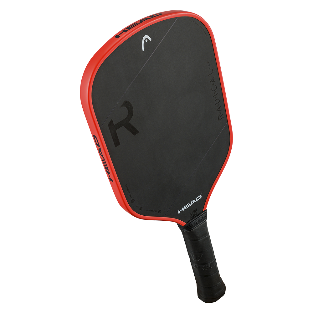 Head Radical Tour EX RawPickleball Paddle, Black/Red, side view