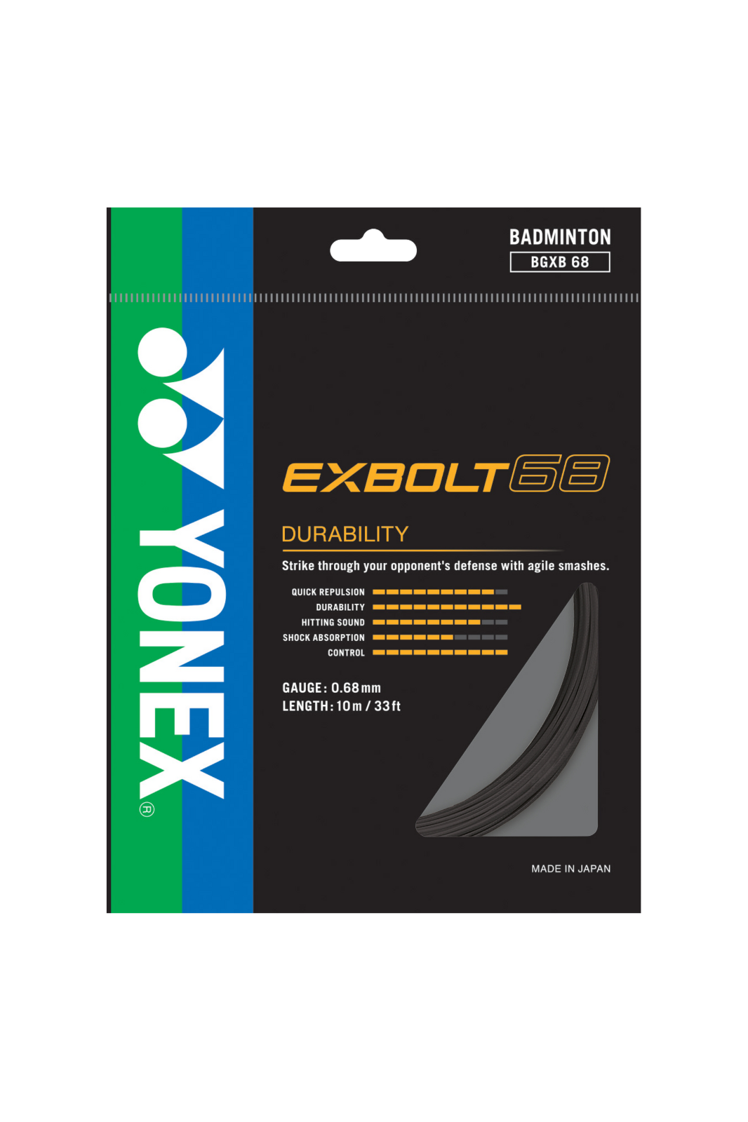 Yonex Exbolt 68 Badminton String (10m Set) White String (Packs) Yonex