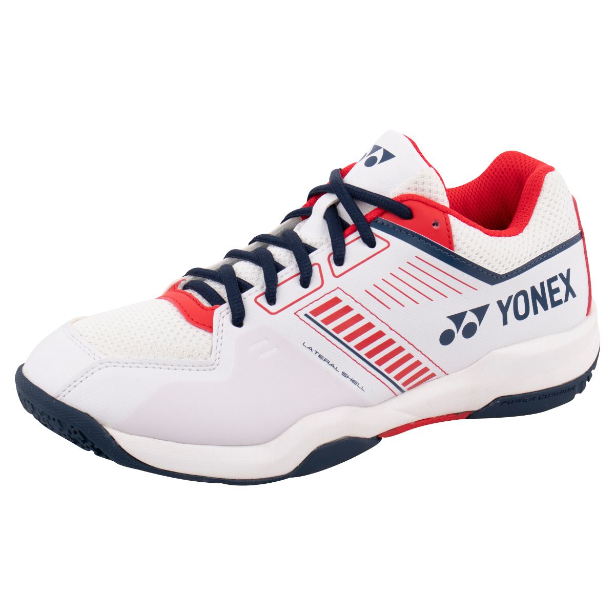 Yonex Power Cushion Strider Flow Wide SHBSF1WEX Badminton Shoes Mens (White/Red) WHITE RED Badminton Shoes Yonex