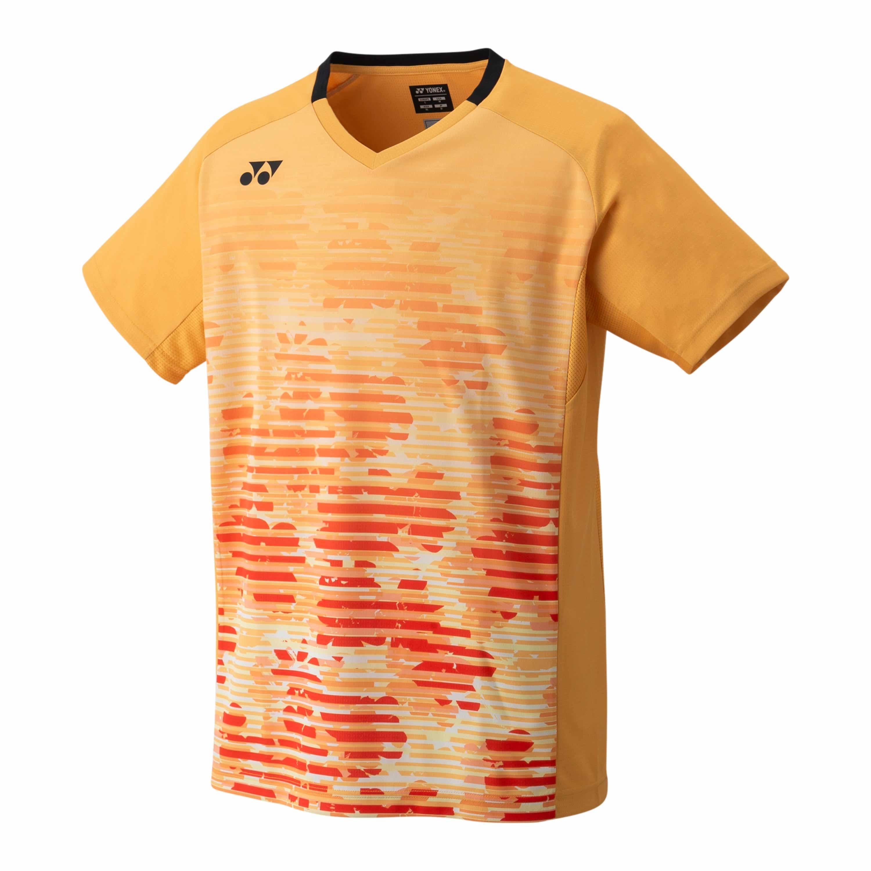 Yonex 10505 Crew Neck Shirt Men - Navy Blue/Saffron