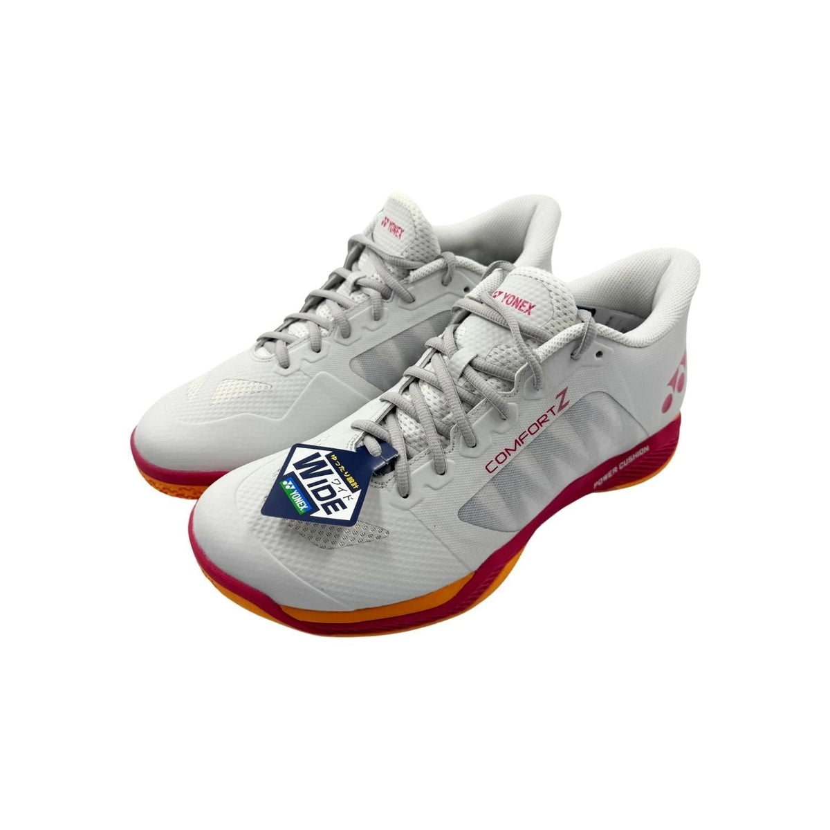 Yonex Power Cushion Comfort Z3 Wide Mid Badminton Shoes Unisex - Off White/Red Badminton Shoes Yonex