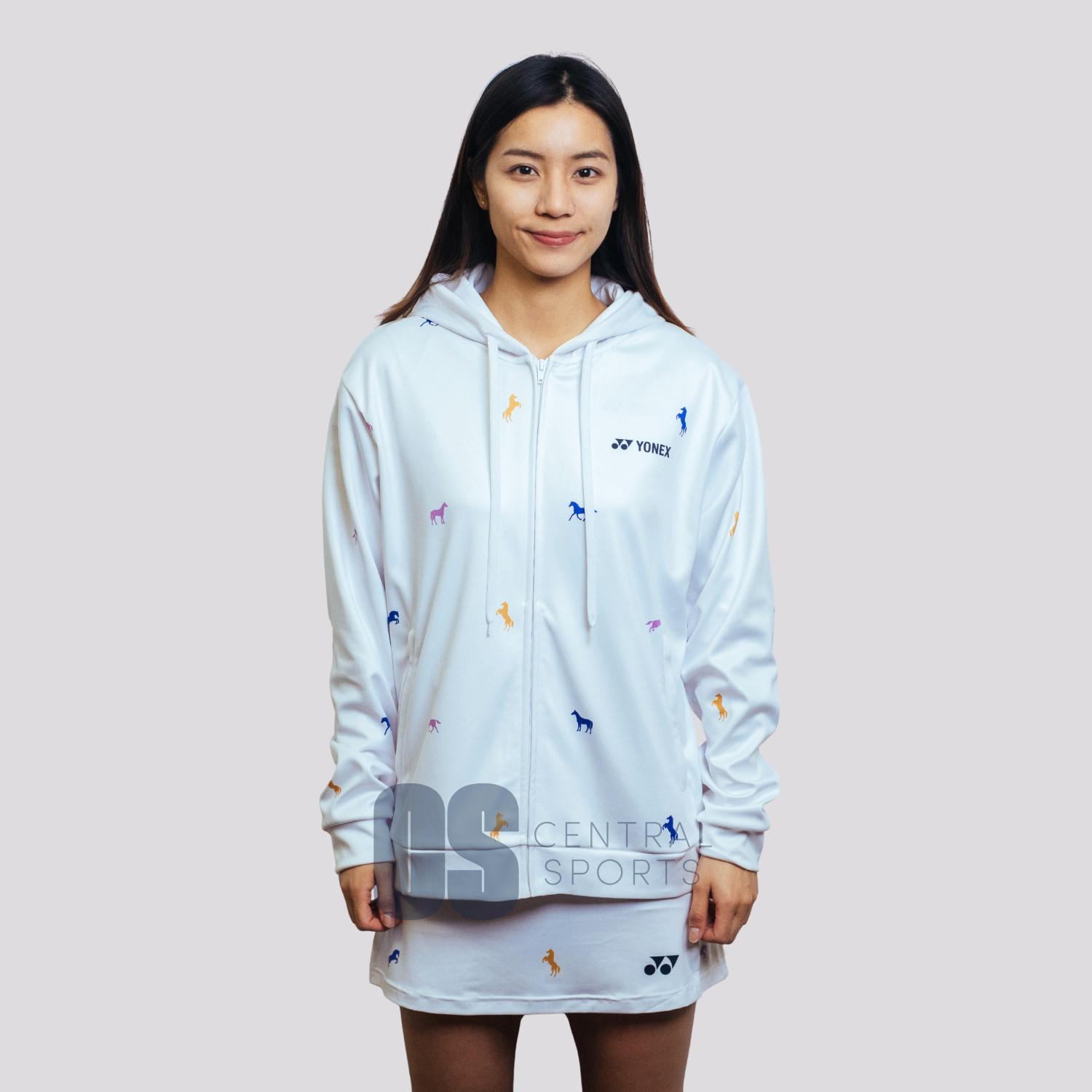 Yonex Heavenly Rider – Unisex Zip Hoodie (White) Yonex CNY2026 Zip Hood Sweat A Unisex Clothing Yonex