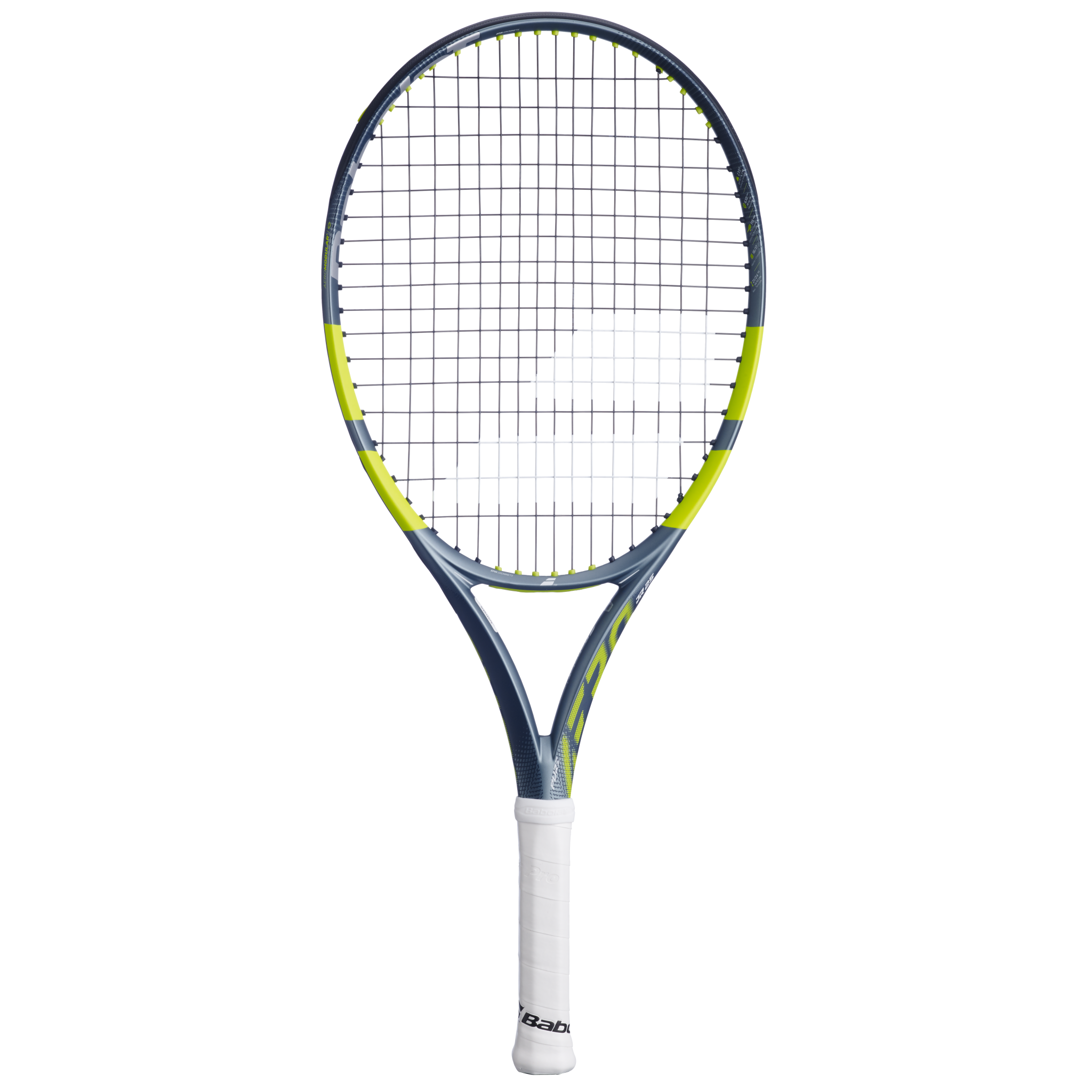 Babolat Pure Aero Junior 25 2026 Tennis Racket - Grey/Yellow Grey Yellow 25" Tennis Rackets Babolat