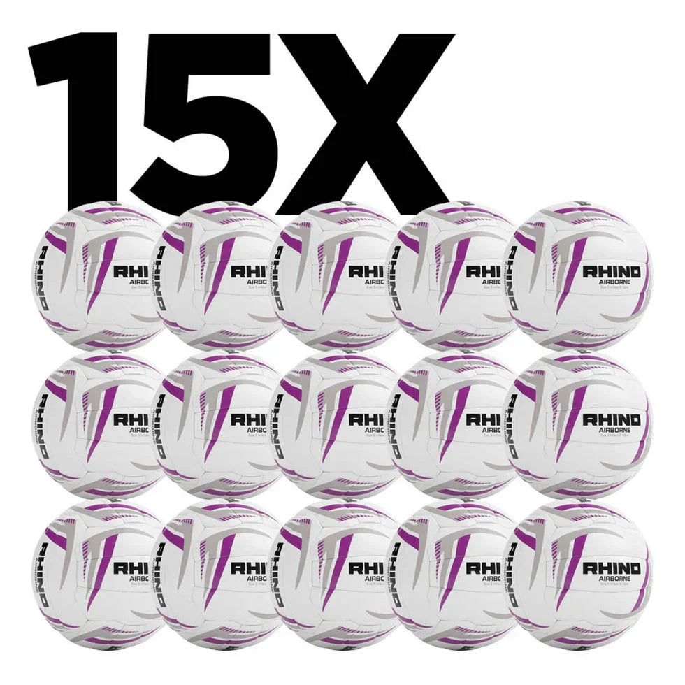 Rhino Airbourne Netball Box of 15 Netball Ball Rhino