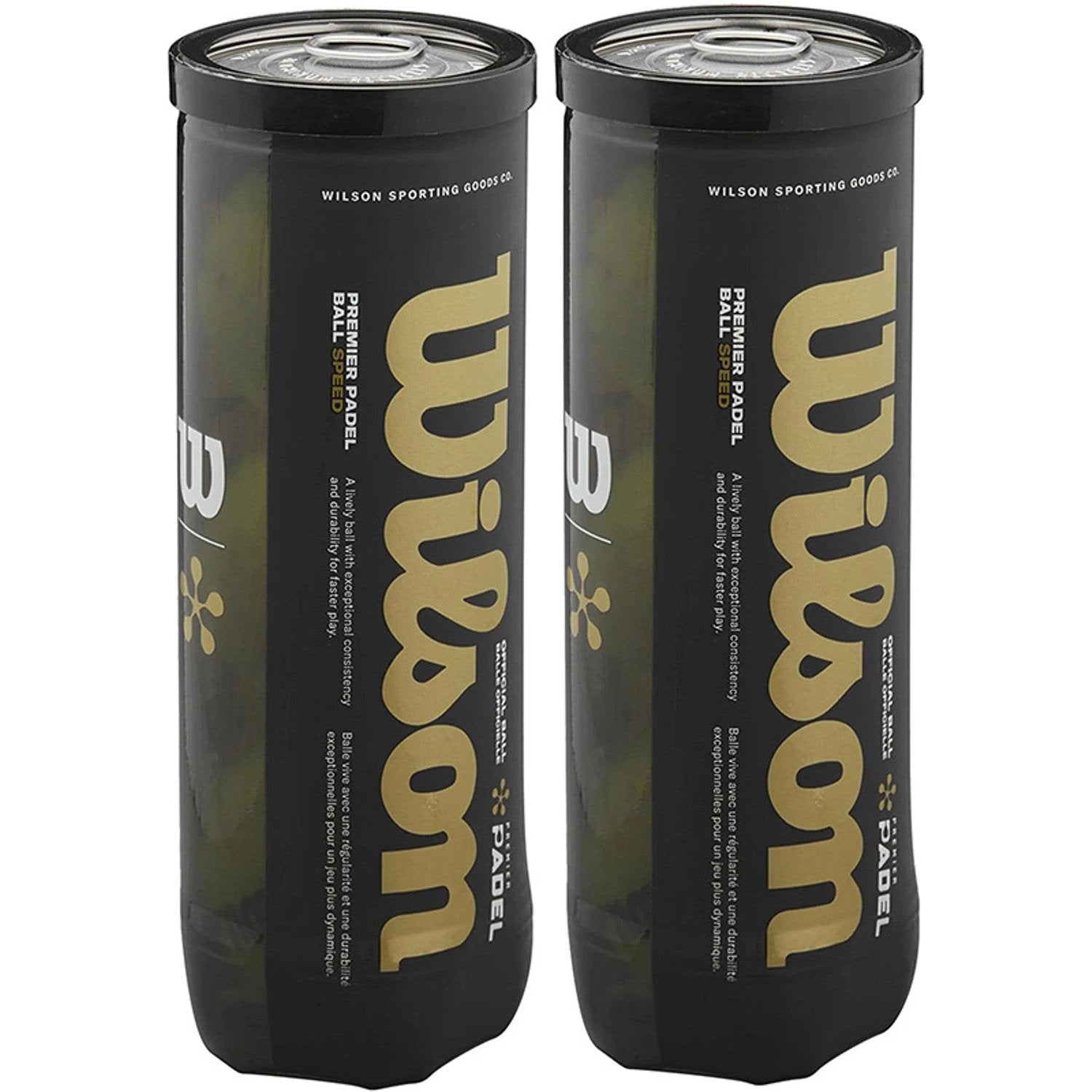 Wilson Premier Padel Speed Bi-Pack Tennis Ball - Yellow Yellow One Size Padel Balls Wilson